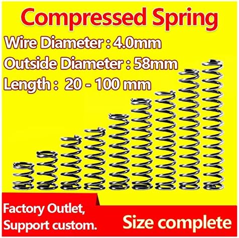 Хардвер пролетен притисок пролетен компресија на пролетна челична жица Дијаметар 4,0мм, надворешен дијаметар 58мм плоча за притисок