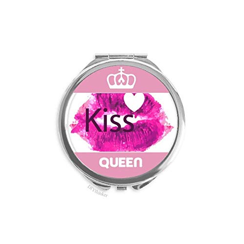 Бакнеж Loveубов Денот на вineубените розови усни мини двострана преносна шминка огледало кралица