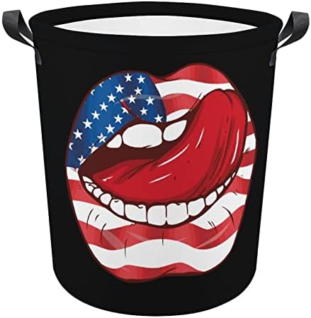 Американско Знаме Усни Корпа За Перење Склопувачки Алишта Ја Попречуваат Кантата За Перење Облека Торба За Складирање