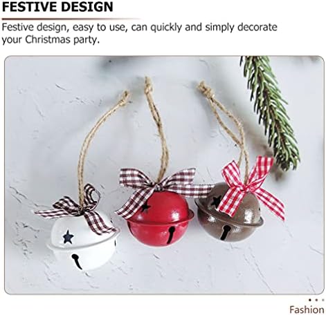 Божиќни bellвонарски украси ingингл Бел: Божиќни метални санки sвона 1 сет рустикален занаетчиски sвона што висат украси за