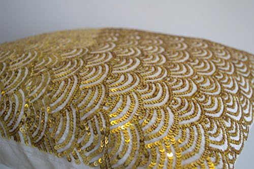 Amore Beaute рачно изработени златни перници за покривање во слонова коска од свила со детално разубавување во јапонска шема на