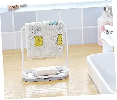 Организатор за сушење на мијалник со мијалник со мијалник за сапун за сапун отстранлив рак пластика и сунѓерска ткаенина четка