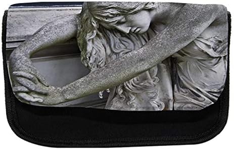 Случајна кутија со ретро молив, гробишта во Виена Италија, торба со молив со ткаенини со двоен патент, 8,5 x 5,5, бисер од прашина