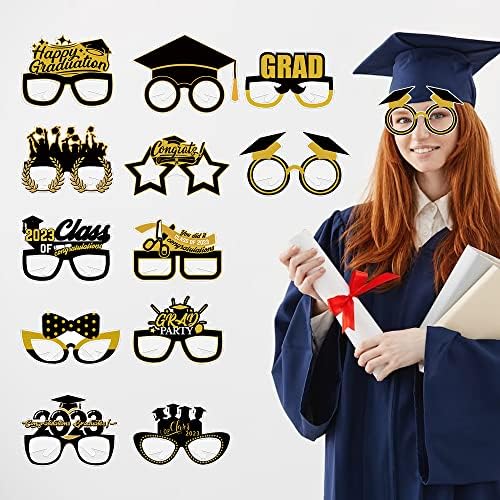 Очила за дипломирање на Алибон, класа од 2023 година за дипломирање очила, дипломирање на фото -штанд реквизити за дипломирање на партии