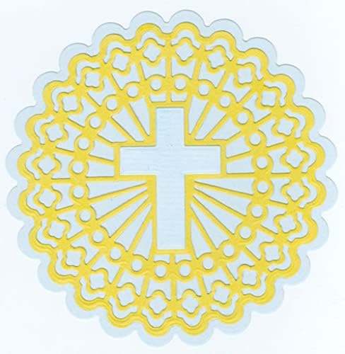 Изборот на изборот на Нели е извалкана стакло, круг со сјаен крст