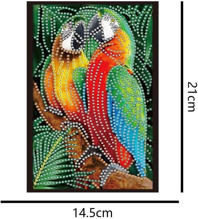 5d DIY дијамантски сликарство A5 50 страници Бележникот за дневник Книга Папагал Птица специјална форма Дијамант Сликарство Везење на риболови