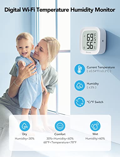 Govee Bluetooth Хигрометар Термометар H5101 Пакет Со Govee WiFi Дигитален Хигрометар Термометар H5103 За Внатрешна Домашна Спална