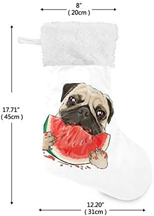 Алаза Божиќни чорапи Смешно пикало куче лубеница класична персонализирана големи декорации за порибување за семејни празнични сезони
