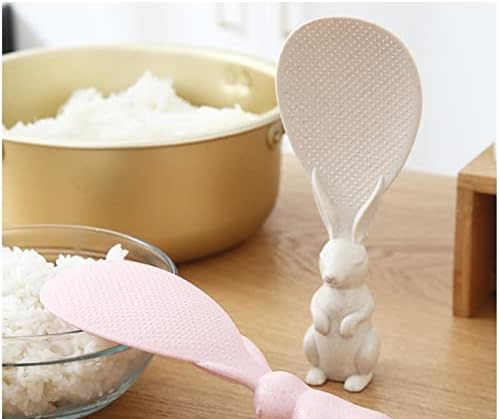 Лажицата за зајаци може да стои лажица за домаќинство електричен ориз лажица без стапчиња од ориз кујна ориз лажица ориз лопата бела
