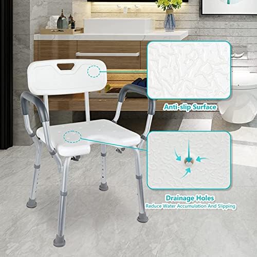 Тушички столици-шетачи седишта за бања што може да се отпушти и прилагодливите нозе преносно седиште за бања, прилагодливо штанд за туширање,