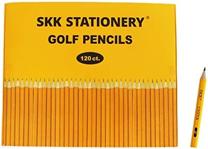 Половина моливи на SkkStationery со врвови за бришење, голф, училница, пив - 2 HB, шестоаголник, претходно острина, 96/кутија.