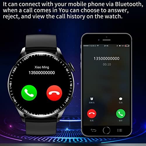 Hydzxingw Паметен Часовник Со Целосен Допир Паметни Часовници За Телефони Со android iOS Компатибилен Часовник За Телефонски Повици Ip67