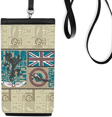 Херој капетан лавоно знаме уметност деко подарок моден телефон паричник чанта што виси мобилна торбичка црн џеб