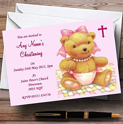 Картичка Зоолошката Градина Розова Бебе Девојка Крштевка Партија Персоналните Покани