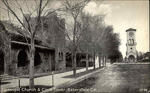 Епископска црква и часовник кула Бејкерсфилд, Калифорнија Калифорнија Оригинална античка разгледница