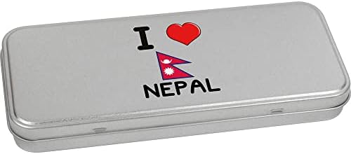 Азиеда „Јас го сакам Непал“ метално шарки со канцелариски калај/кутија за складирање