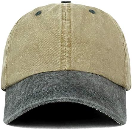 Трендовски продавница за облека со низок профил Неструктуриран пигмент обоен два тона бејзбол капа