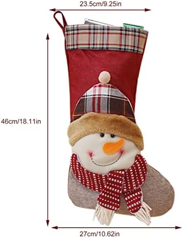 Божиќни чорапи. Торба за божиќни чорапки и Божиќни чорапи за украси за забави и Божиќно црвено -сет за забави знаме