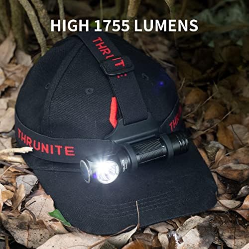 ThruNite Thrower Headlamp, 323 Meters Long Beam Search Head Lamp, 1755 High Lumens Bright Headlamp, Rechargeable LED Headlamp