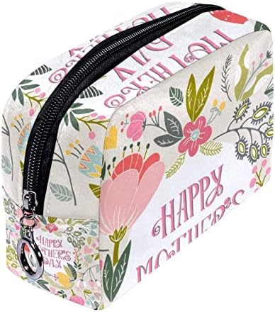 Тоалетна Торба, Козметичка Торба За Шминка За Патувања За Жени Мажи, Пролетни Цртани Цвеќиња За Среќен Ден На Мајката
