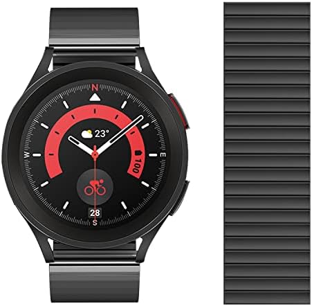 Fernbe for Galaxy Watch 3/4/5 Band 40mm/41mm/42mm/44mm/Pro 45mm Watchband 20mm метална лента од не'рѓосувачки челик, компатибилен со Amamfit