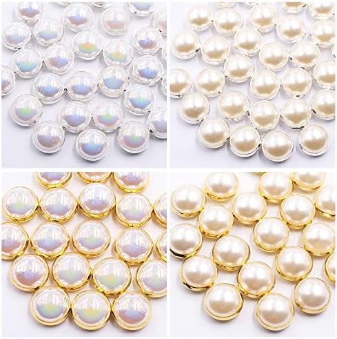 6мм-10мм мешавина боја шие на бисер ригистони сјајни бисерни мониста копче злато и сребрена канџи рингестонс облека за шиење додатоци занаети