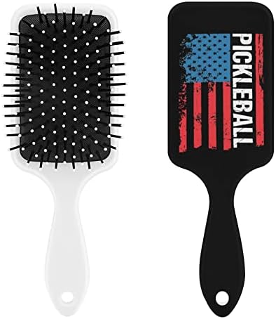 Американското знаме за четка за коса со четка за четка за четка за четка за перничиња за мажи за мажи женски подарок за коса
