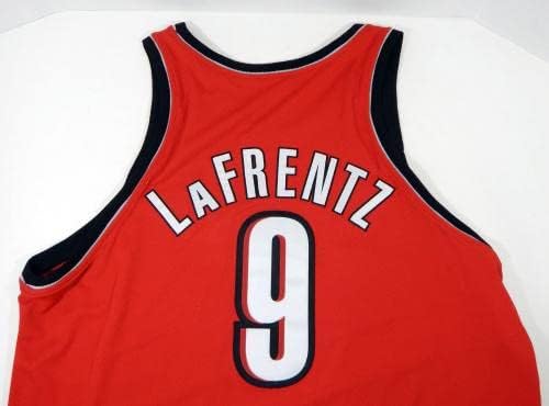 Portland Trail Blazers Raef Lafrentz 9 игра издадена Red Jersey 333 - користена игра во НБА