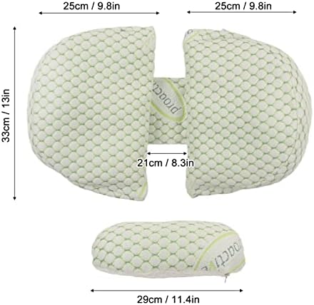 Вингво Перница за бременост памучна перница со употреба на цветна печатена ергономска лумбална поддршка за спиење помош за бременост клин перница за болница