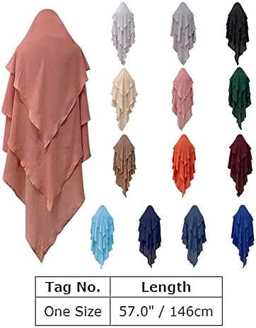 Womenените муслимански долги Химар Рамадан Ејд молитвена облека Хиџаб шамија завиткано 3 слој абаја jilbab ислам никаб хиџаб