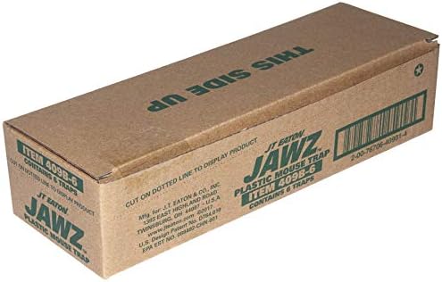 JT Eaton 409B-6 Jawz Пластична стапица на глувчето за цврста или течна мамка, пакет од 6