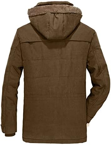 Менс есен и зимска мода обичен патент стерео лепенка џеб плус кадифено памук машка мантил мал палто