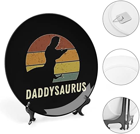 Daddysaurus тато диносаурусемички декоративна чинија со штанд сопствена коска Кина домашна чинија за домашна дневна соба кујна