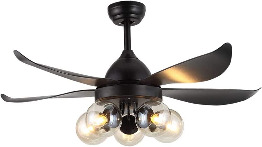 Sggainy Ceiling Fan with Lights,Ceiling Fan with Lights 52 inch Remote Control Ceiling Fan 4 Reversible Blades Glass Chandelier