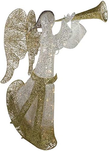 44 памучна нишка предводена од злато сребро сјај ангел Божиќен декор | РА магацин