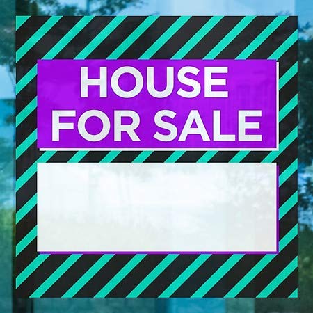 CGSignLab | Куќа За Продажба-Модерен Блок Прицврстување На Прозорецот | 24 x24