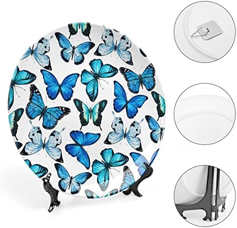 Акварел пеперутка образец коска Кина Декоративна чинија Керамички плочи занает со приказ за украси за внатрешни работи