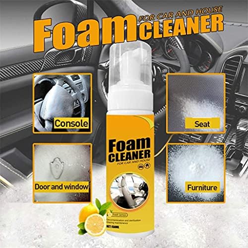Повеќенаменски спреј за чистење на пена, чистач за пена за автомобил и куќа со вкус на лимон, кожа деконтаминација, мултифункционално
