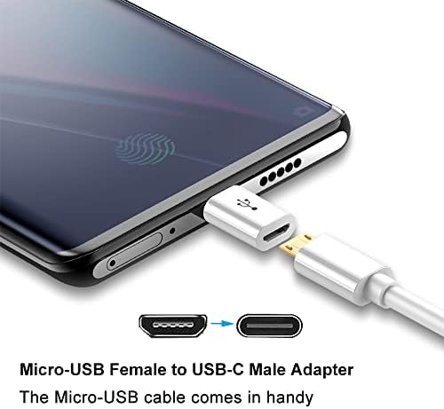 Адаптер микро USB на USB C, микро-USB женски до USB-C машки OTG адаптер компатибилен со Samsung Galaxy, LG, Huawei, телефони