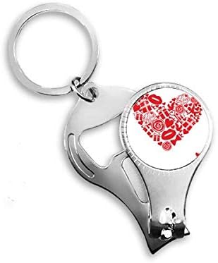Денот На вљубените Црвено Срце Роза Подарок Љубов Ноктите Прстен Клуч Синџир Шише Машинка Машинка