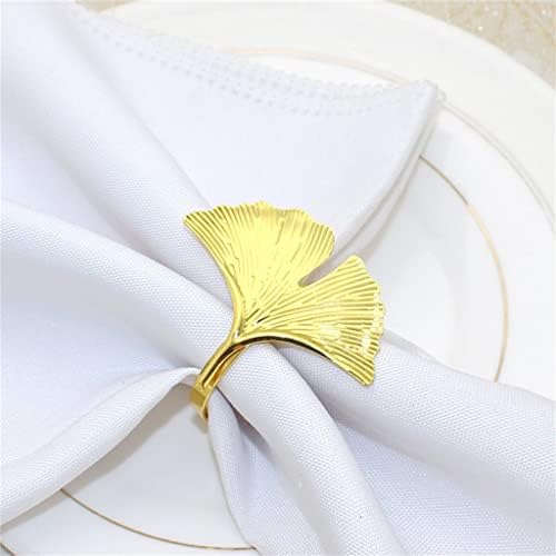 Tbiiexfl 6pcs салфетки прстени златни држачи за салфетка за Божиќни вечери свадби свадби