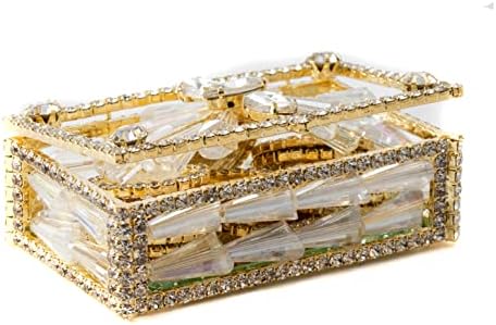 Кана колекција свадбени монети стакло и rhinestones приказ кутија - класична златна церемонија на церемонијата Арас Кристална кутија