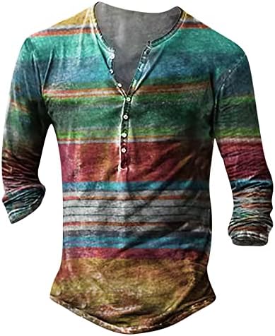 2023 Нова машка летна мода обична прицврстена 3Д дигитална печатење маица со долги ракави врвни кошули со цврсти мажи