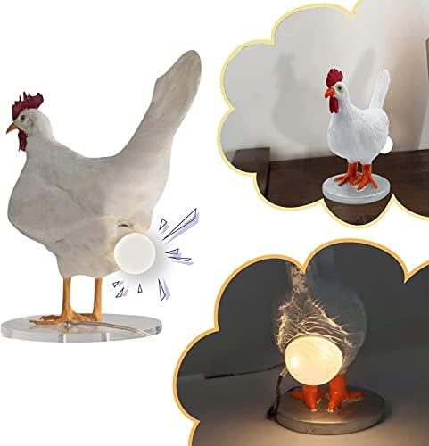 Светилка за Пилешко Јајце Реална Смола Светилка За Пилешко Јајце, Столна Ламба Во Облик На Животно, Ламба За Велигденски Јајца