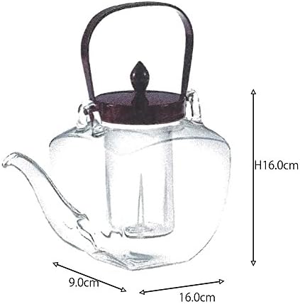 Чирори: Хирота стакло 290612 154-Ре-Т квадратен црвен лакиран чај, 3,5 x 6,3 инчи, 15,2 fl oz, направено во Јапонија