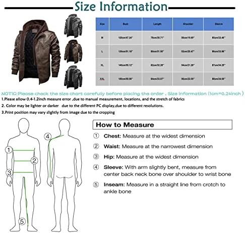 IMOSRH Менс -бомбаш јакни кожа јакни со памучна топла јакна задебелена одвојлива качулка со големи јакни со јакна