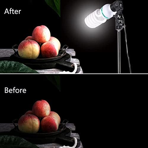 Болума фотографија со целосен спектар на сијалица, 135W 5500K Дневна светлина Сијалица Континуирана E27 Бела ламба за фото студио Видео