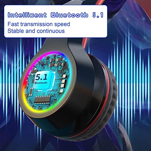 NSXCDH безжични слушалки за Bluetooth преку уво, преклопни лесни стерео слушалки со вграден микрофон и длабок бас прилагодливи жични безжични