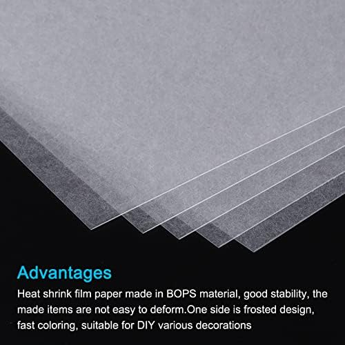 Меканиксот Смали пластичен лист, 11,42х7,87х0,008 инчи сурова изшкуркана топлина филмови за смалување хартија за креативен занает