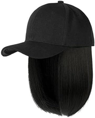 Сонце капа за жени бејзбол капа со екстензии за коса директно кратка фризура што може да се отстрани капачињата за главата за главата
